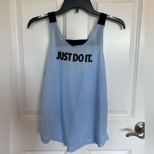 blue nike just do it tank top